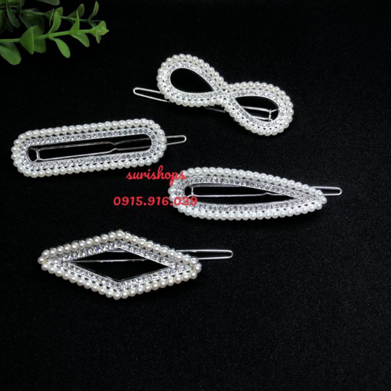 Kẹp mái trắng bạc hạt châu, Kẹp mái kim loại