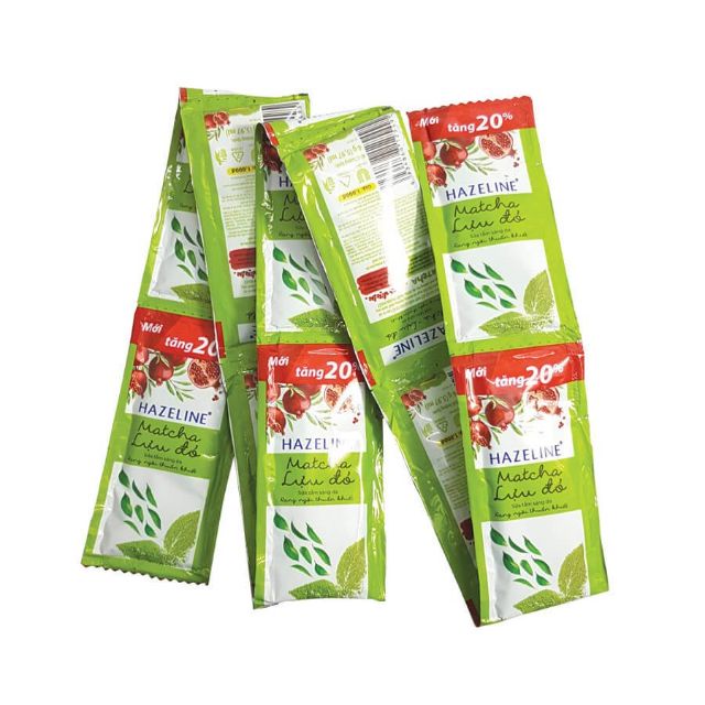 Sữa tắm Hazeline Matcha lựu đỏ/ yến mạch dâu tằm dây 4,5gx 12 gói