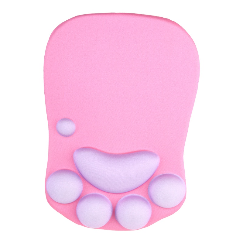 Miếng Lót Chuột Silicone Hình Bàn Chân Mèo 3D