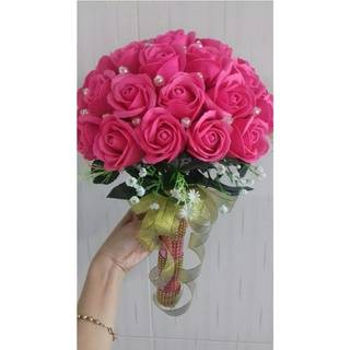 Hoa cưới hoa hồng sáp thơm
