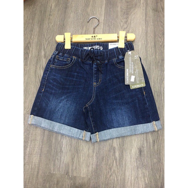 [QUÀ TẶNG LÀ CHUN TÓC MÀU ĐEN DẺO DAI NỮ TÍNH ĐÀN HỒI] Quần short jean cạp chun Junnie Closet | BigBuy360 - bigbuy360.vn