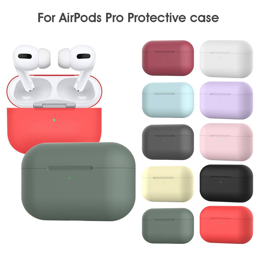 Vỏ silicon bảo vệ hộp sạc tai nghe bluetooth cho Airpods Pro/3