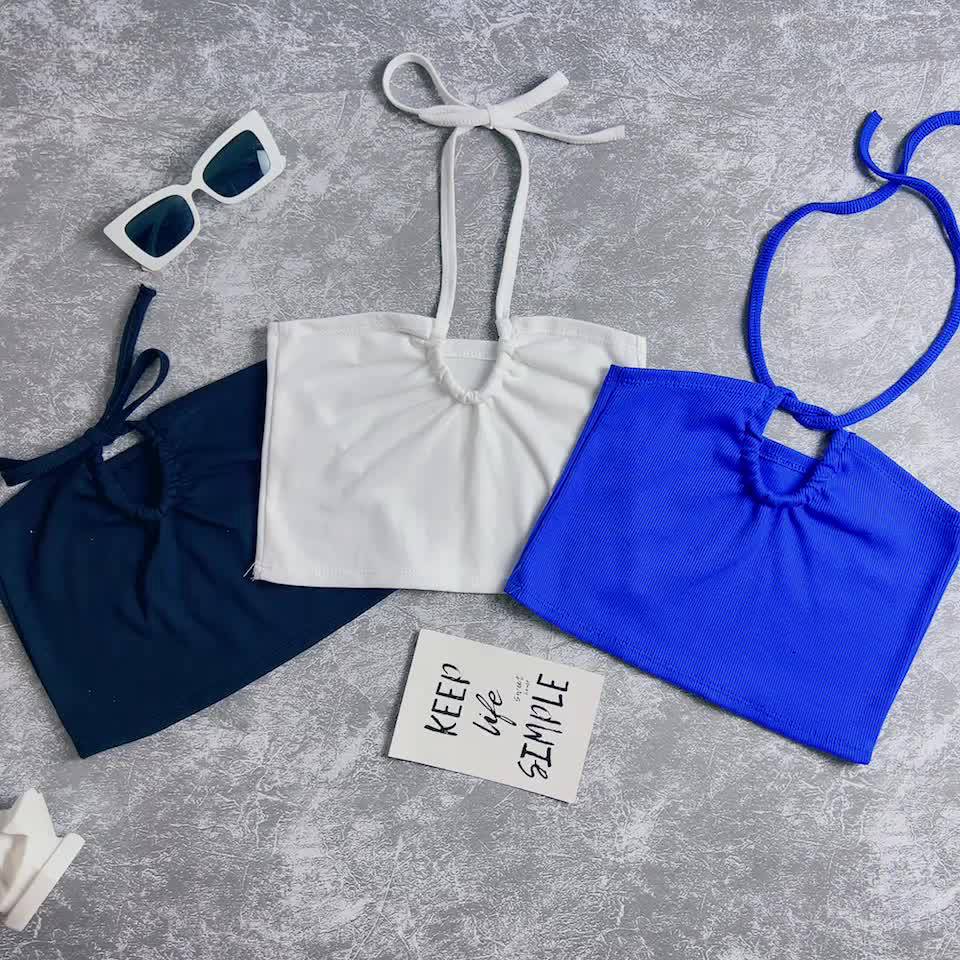 Áo croptop ống khoen tròn ở ngực A5140 | BigBuy360 - bigbuy360.vn