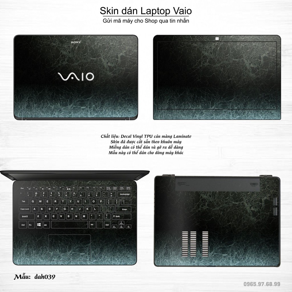 Skin dán Laptop Sony Vaio in hình vân đá _nhiều mẫu 3 (inbox mã máy cho Shop)