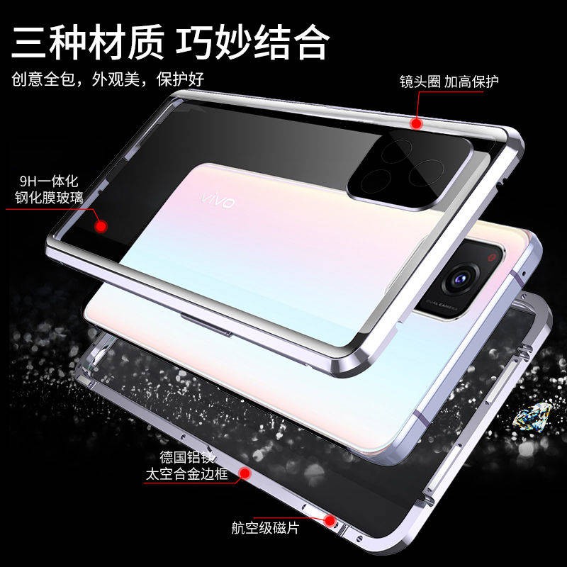 Hộp bảo vệ điện thoại di động ống kính thủy tinh hai mặt trí thun ngắn tay | BigBuy360 - bigbuy360.vn