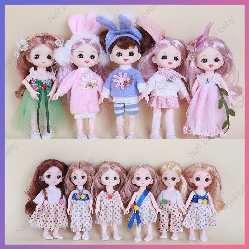 Bộ Búp Bê Công Chúa Đồ Chơi Đáng Yêu Dành Cho Búp Bê 17cm