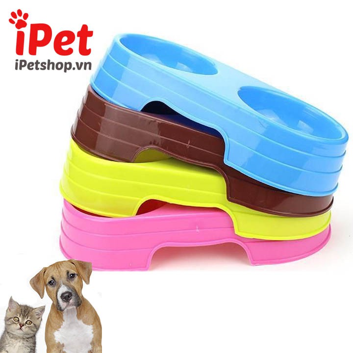 Bát Ăn Đôi Nhỏ Cho Chó Mèo Con - iPet Shop