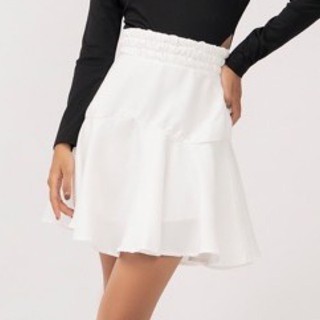 Chân váy cạp cao - trắng - Keshi Skirt