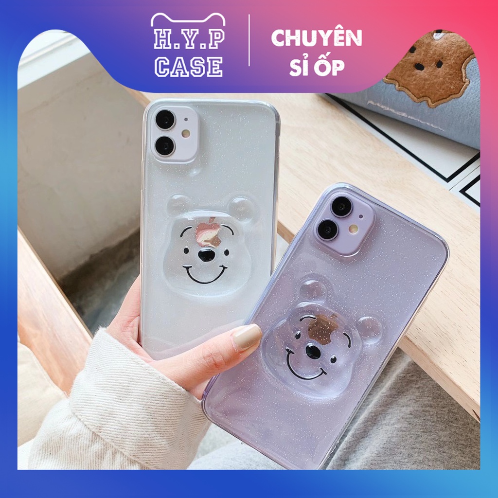 Ốp Lưng Iphone Hình Gấu Trong Nhũ Phát Sáng Loại 1 Dày Dặn Bóng Đẹp (09) | BigBuy360 - bigbuy360.vn