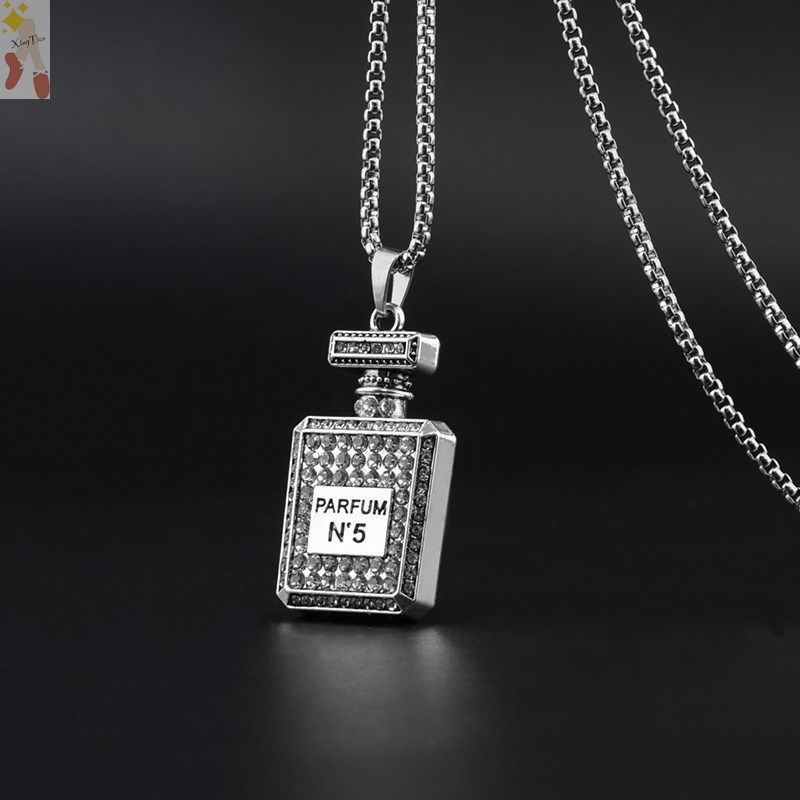 Vòng cổ Mặt Hình Bình Nước Hoa Đính Đá Pha Lê Thanh Lịch Thời Trang Cho Nữ