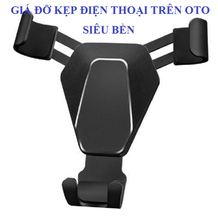 giá kẹp điện thoại trên oto màu vàng