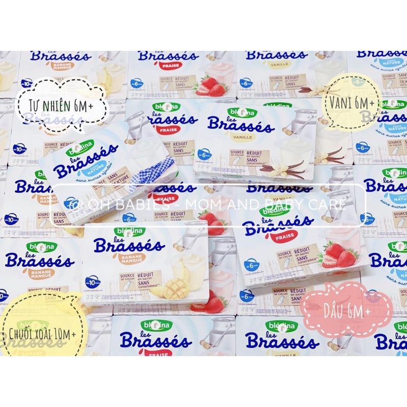 Sữa chua kem tươi Brasses Bledina Pháp  - Date mới nhất 2022