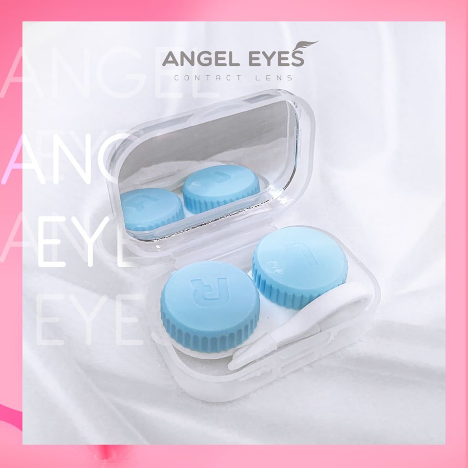 KHAY GƯƠNG ĐỰNG LENS ANGEL EYES - KÈM BỘ DỤNG CỤ ĐEO LENS GỒM NHÍP GẮP VÀ CÂY ĐEO LENS