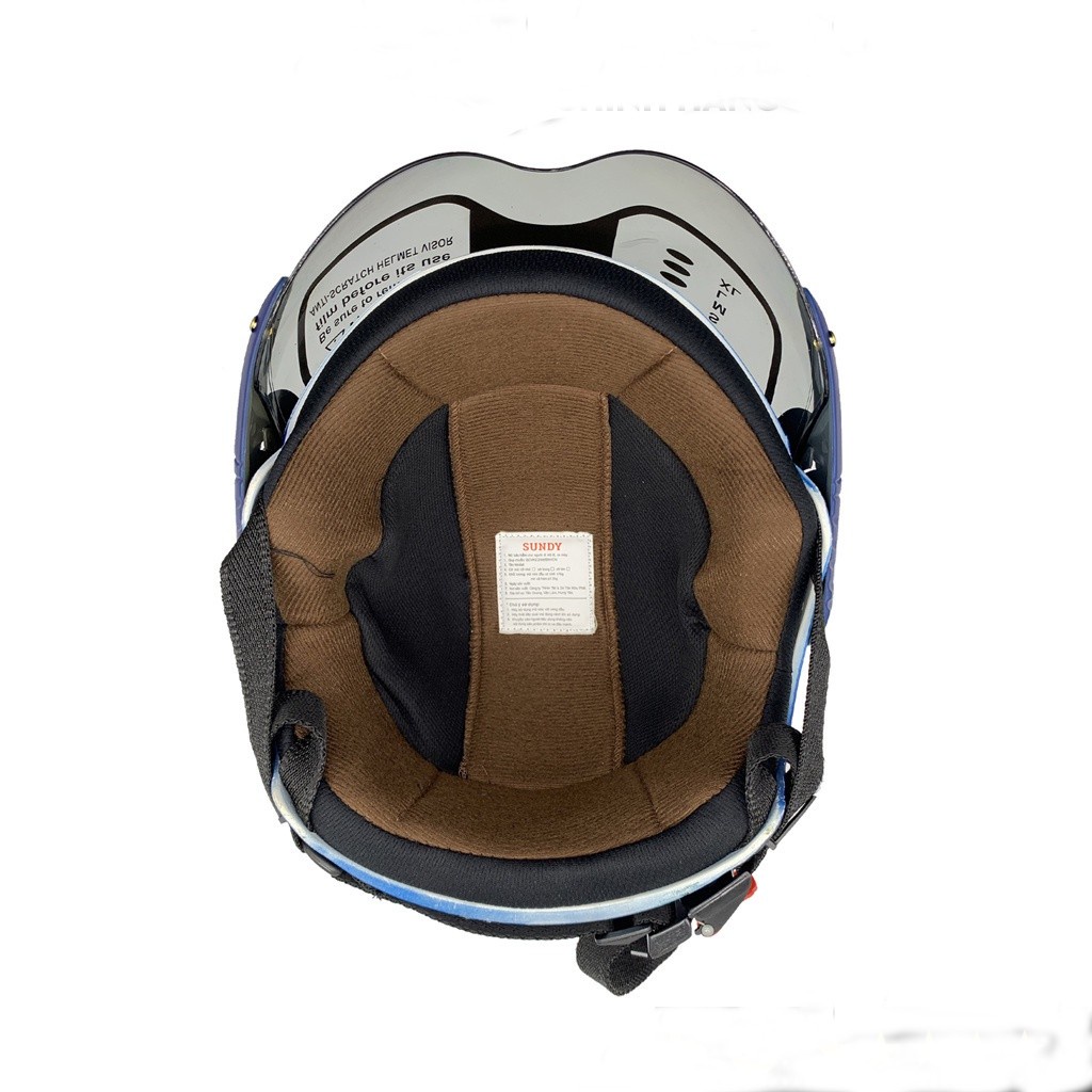 Mũ bảo hiểm nửa đầu có kính dành cho nam SUNDY HP-01K an toàn, thời trang, nhiều màu, Freesize (vòng đầu 55-61cm)