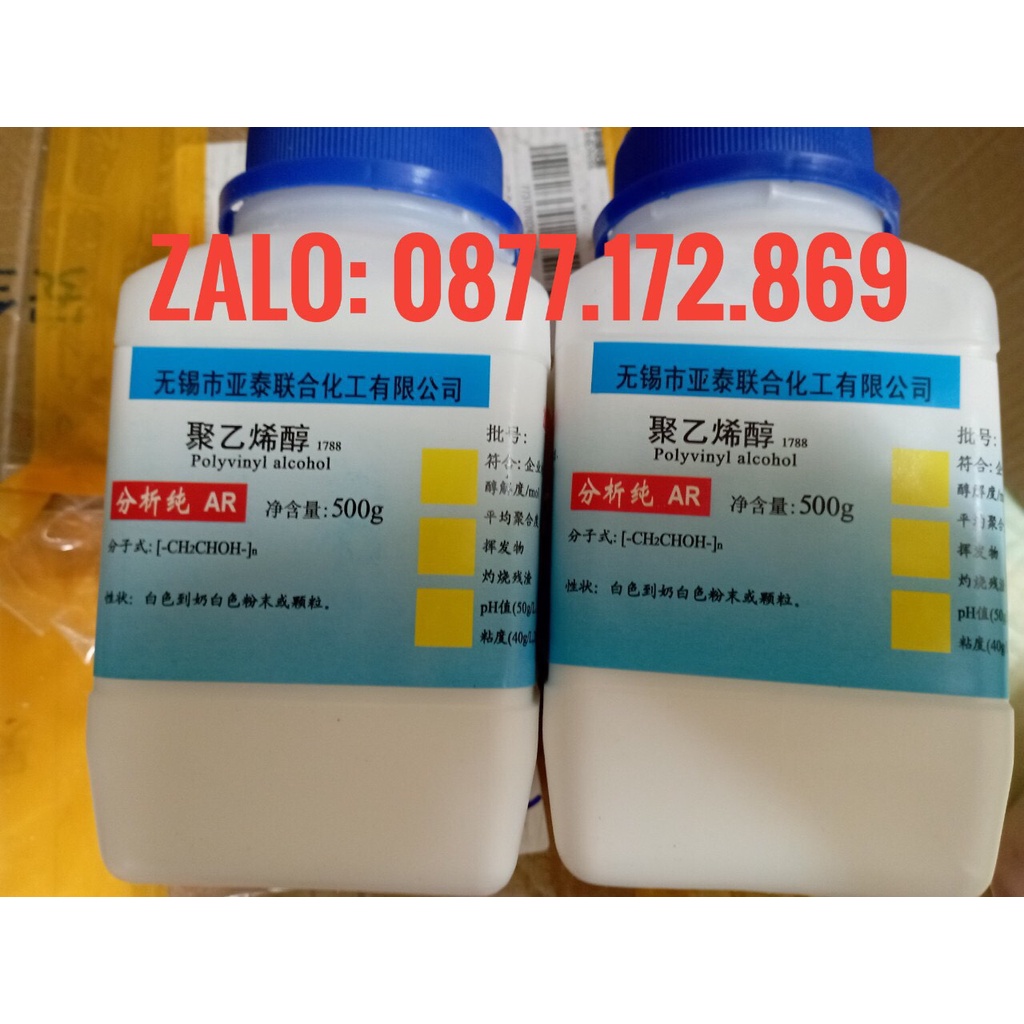 Hoá chất Poly n lọ 500g PVA polyvinyl alcohol