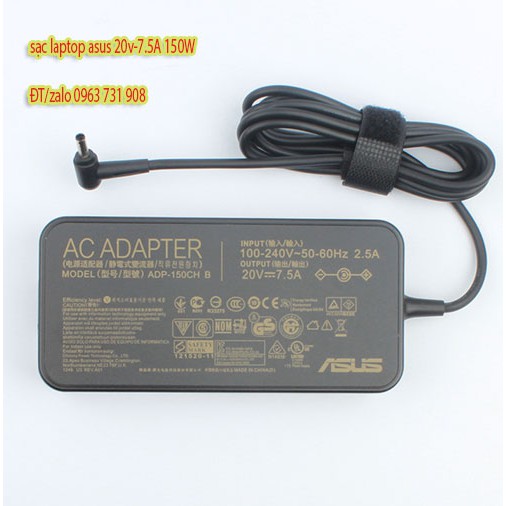 Sạc laptop Asus 20v 7.5A 150w chính hãng