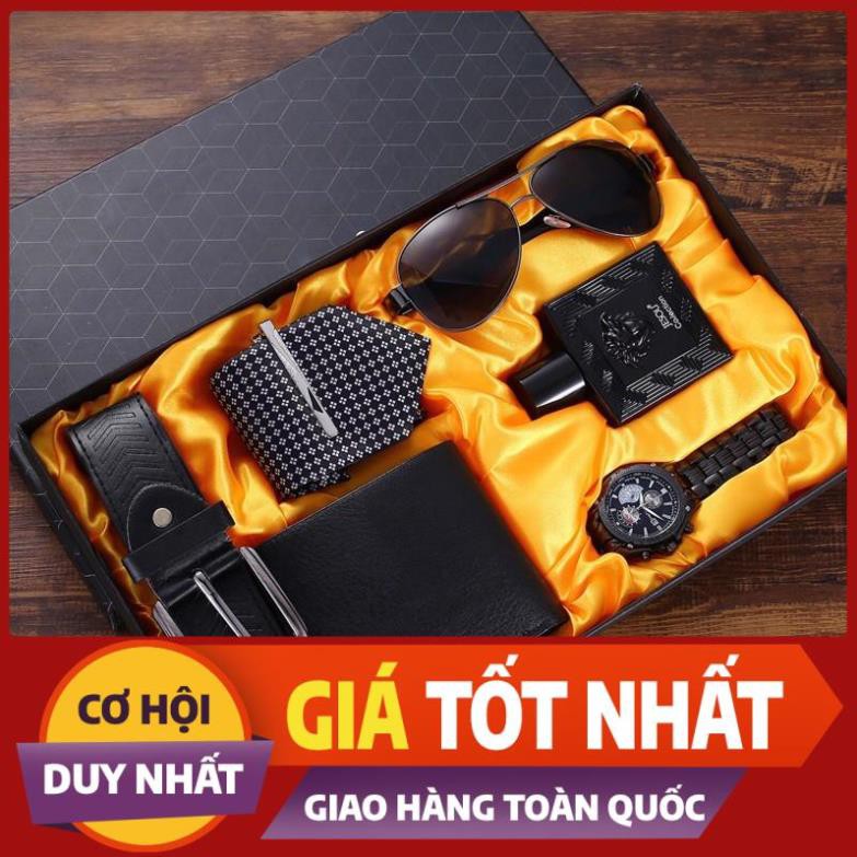 Full set phụ kiện nam càvạt + nước hoa + mắt kính ví , dây nịt