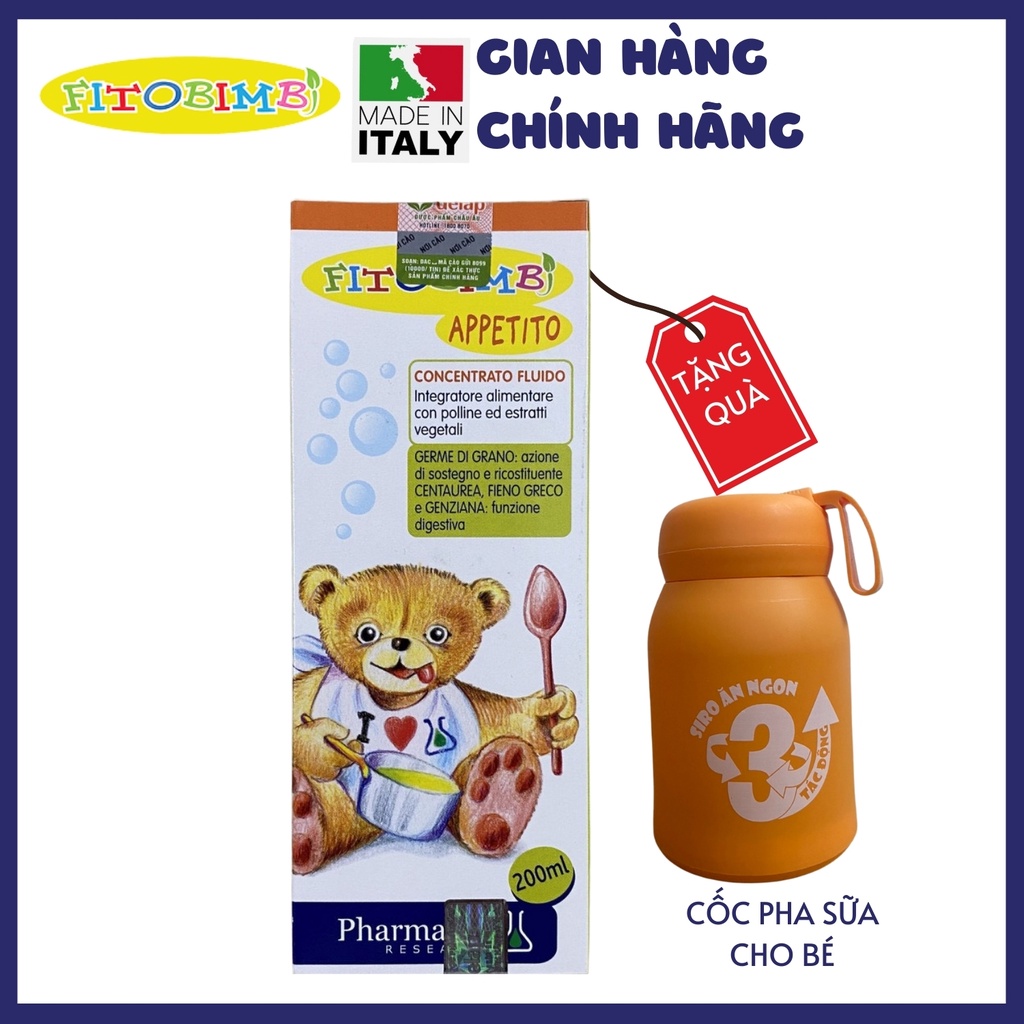 Fitobimbi Appetito - Hỗ trợ trẻ ăn ngon, tiêu hóa tốt (200ml)
