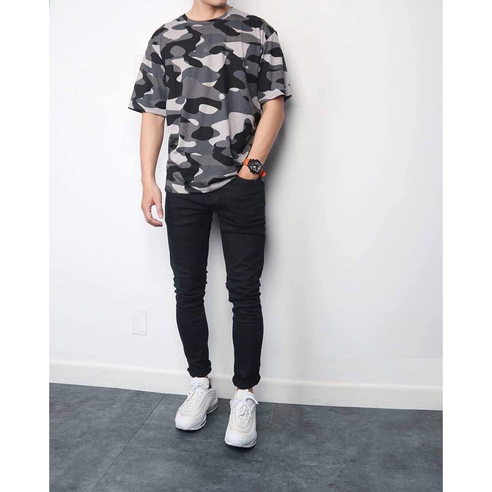 Quần Jean Đen Trơn Skinny Co Giãn Unisex Chất Dày Dặn | BigBuy360 - bigbuy360.vn