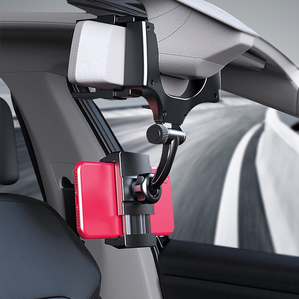 Giá Đỡ Điện Thoại / GPS Xoay 360 Độ Gắn Kính Chiếu Hậu Xe Máy / Xe Hơi