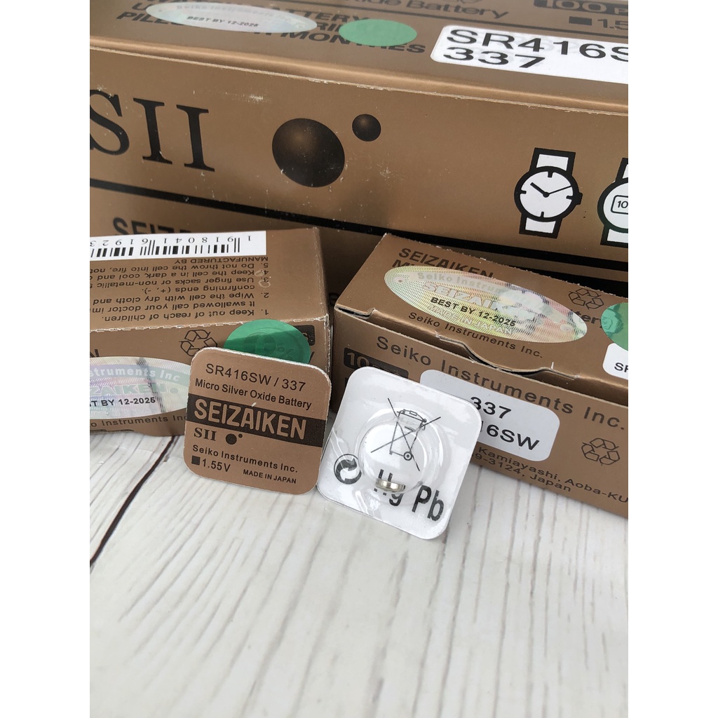 Viên Pin Đồng Hồ SR416SW SR416 416 337 Seizaiken Nhật