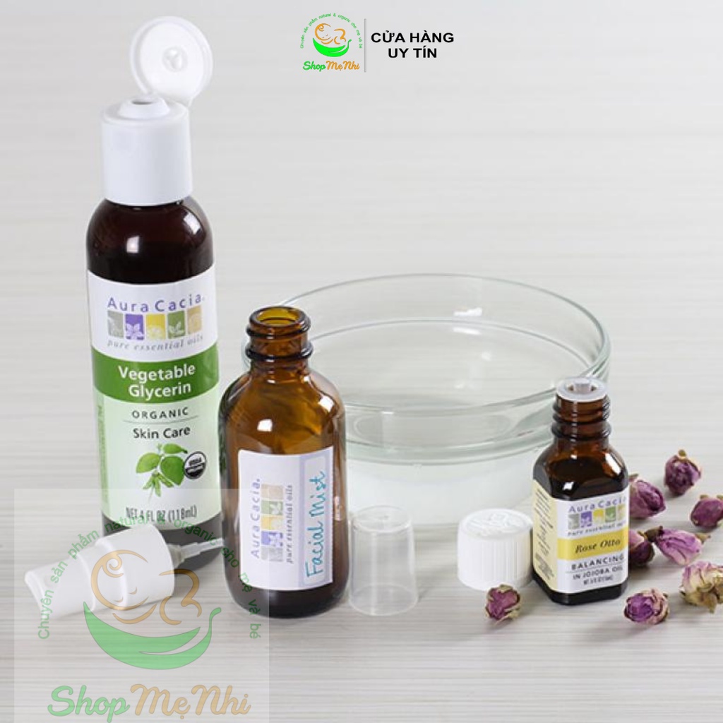 Glycerin thực vật hữu cơ dưỡng ẩm da Aura Cacia 118ml.