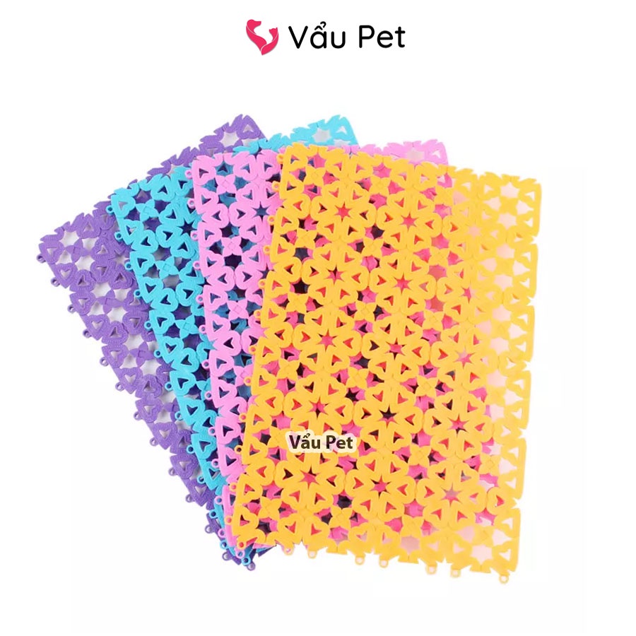 Tấm Lót Chuồng Chó Mèo - Lót Sàn Nhựa, Lót Chỗ Đi Vệ Sinh Cho Chó Mèo Thú Cưng Vẩu Pet Shop