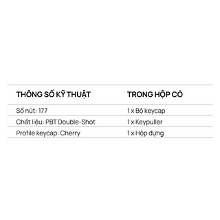 Bộ AKKO Keycap set Silent (PBT Double Shot/Cherry profile/177 nút)