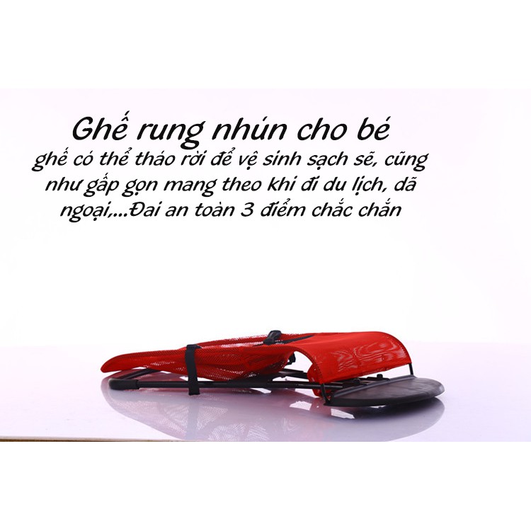 Ghế rung nhún cao cấp cho bé yêu, khung thép chắc chắn, bảo hành 12 tháng, lỗi đổi mới trong 7 ngày đầu nhận hàng