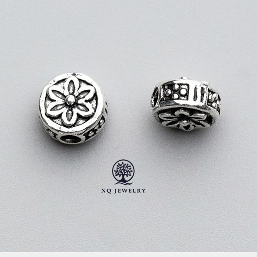 Charm bạc hình hoa 6 cánh