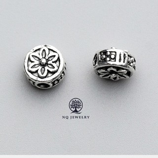Charm bạc hình hoa 6 cánh