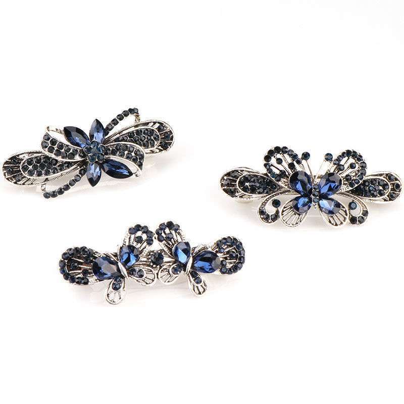 Kẹp Tóc Đính Đá Phong Cách Retro Cho Nữ