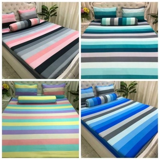 Bộ ga thun lạnh mẫu sọc 4 món