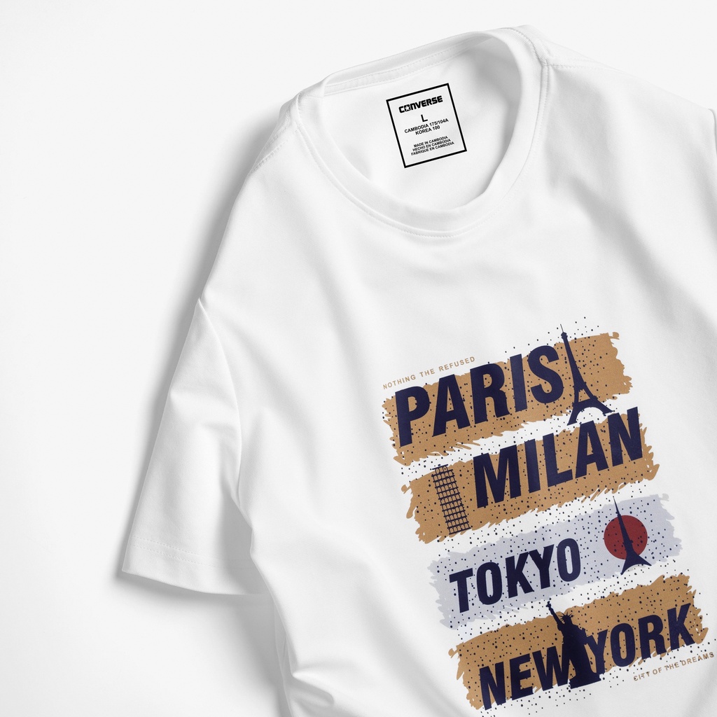 Áo Thun Paris milan tokyo new york trip to the city Nam Nữ Unisex, Áo Phông POLOMAN IN HỌA TIẾT MẪU CV 01