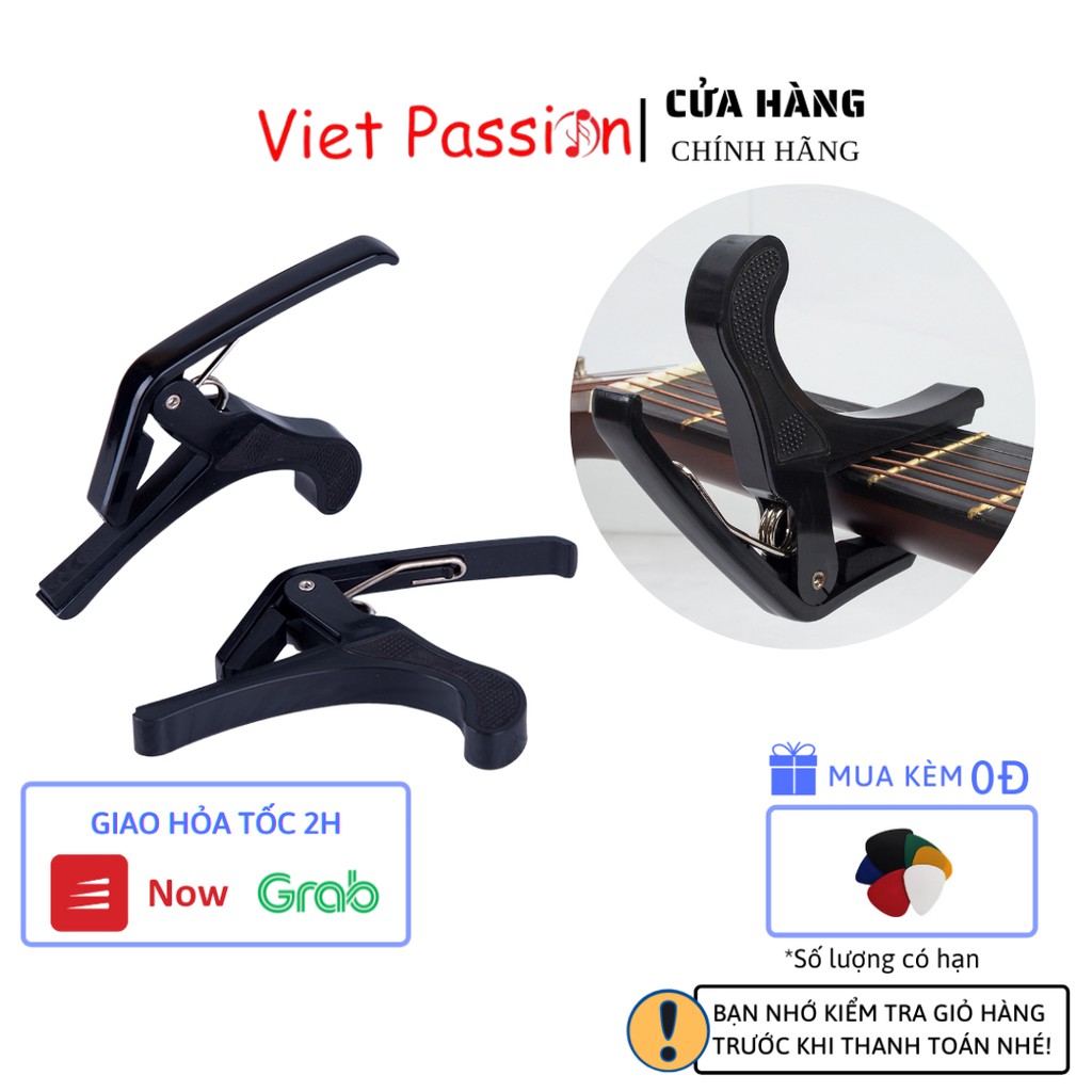 Kẹp capo guitar classic acoustic ukulele Viet Passion NHỰA lên tông hạ tông dùng cho mọi loại đàn ghita