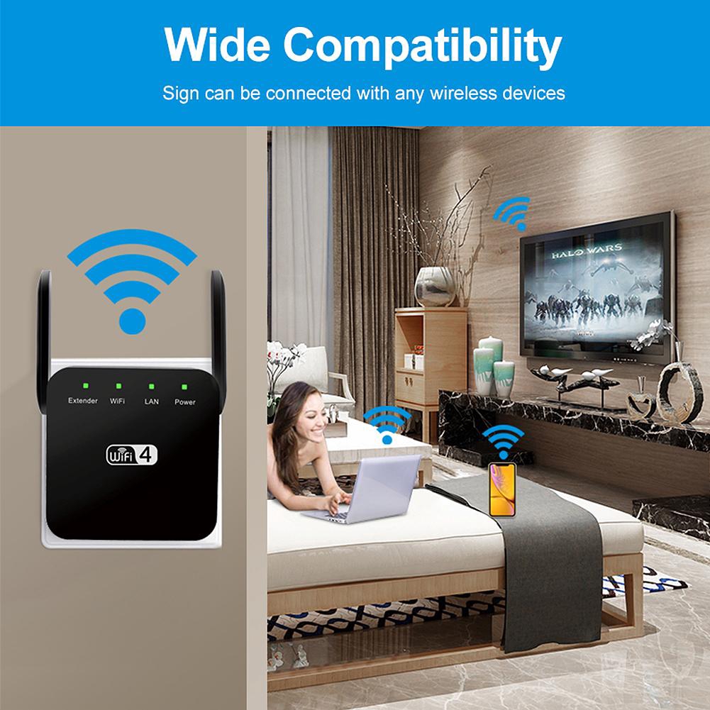 Không dây Wifi Repeater Wifi Phạm vi mở rộng Bộ khuếch đại tín hiệu Wifi 300Mbps Điểm truy cập lặp lại Wifi Booster
