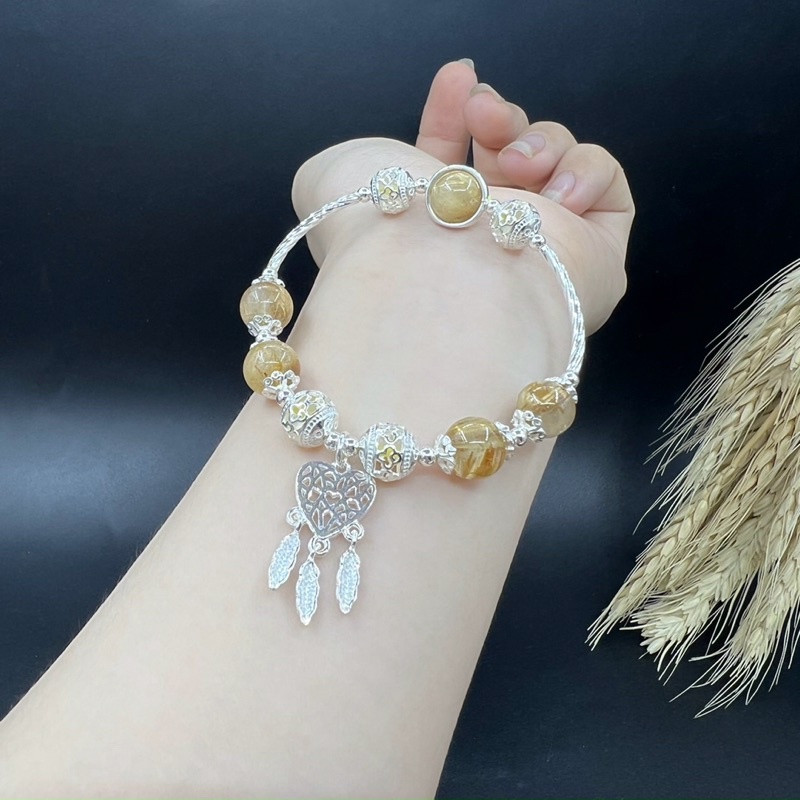 Vòng tay phong thủy may mắn phối Bạc 925
