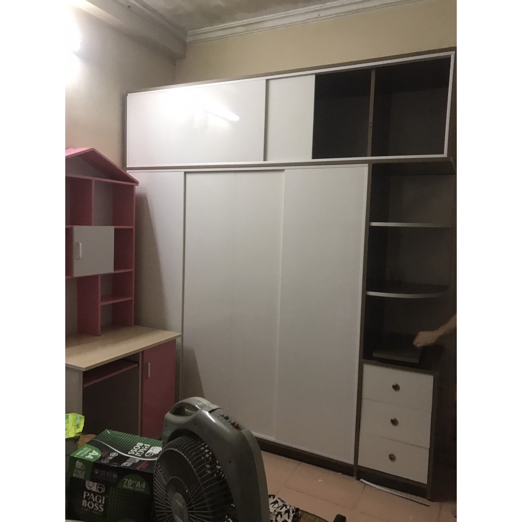 Tủ quần áo nhựa Đài Loan 5 cánh lùa cao 2.45m – Nội thất Thành Công