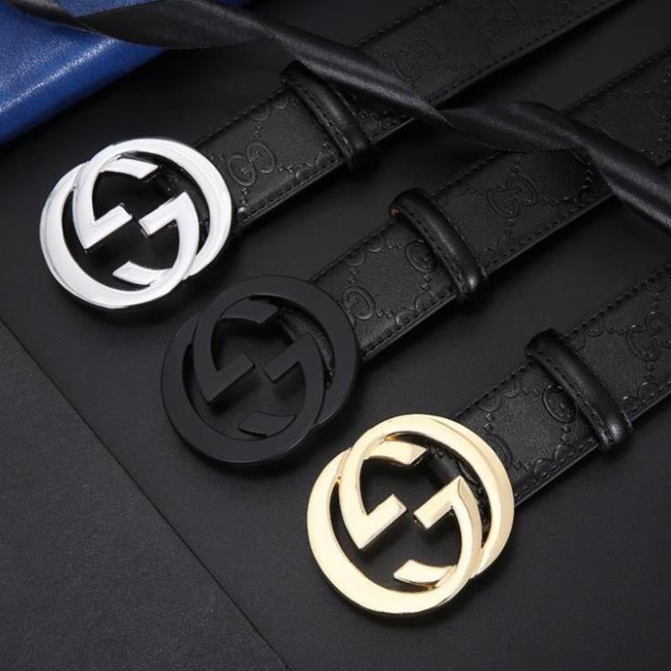 Dây lưng Nam GG, thắt lưng nam trẻ trung phong cách dây dập nổi logo Tốt Xịn ⚡