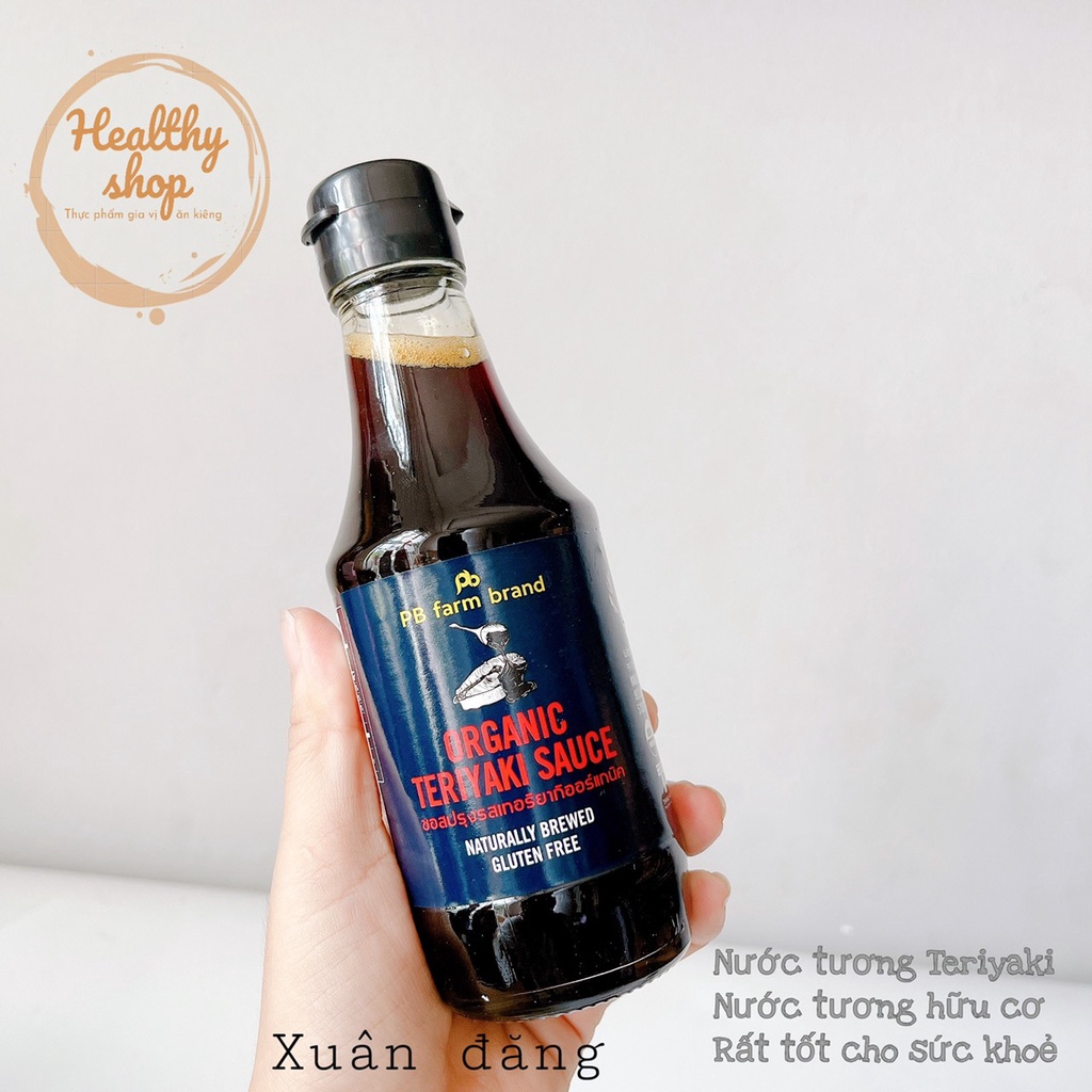 Nước tương Tamari, Teriyaki Nhật, nước tương hữu cơ dòng PBFarm Nhật (200ml) làm gia vị chấm rau củ, thịt nướng