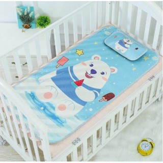 Chiếu Lụa Điều Hòa 3D Kèm Gối Cao Cấp Cho Bé