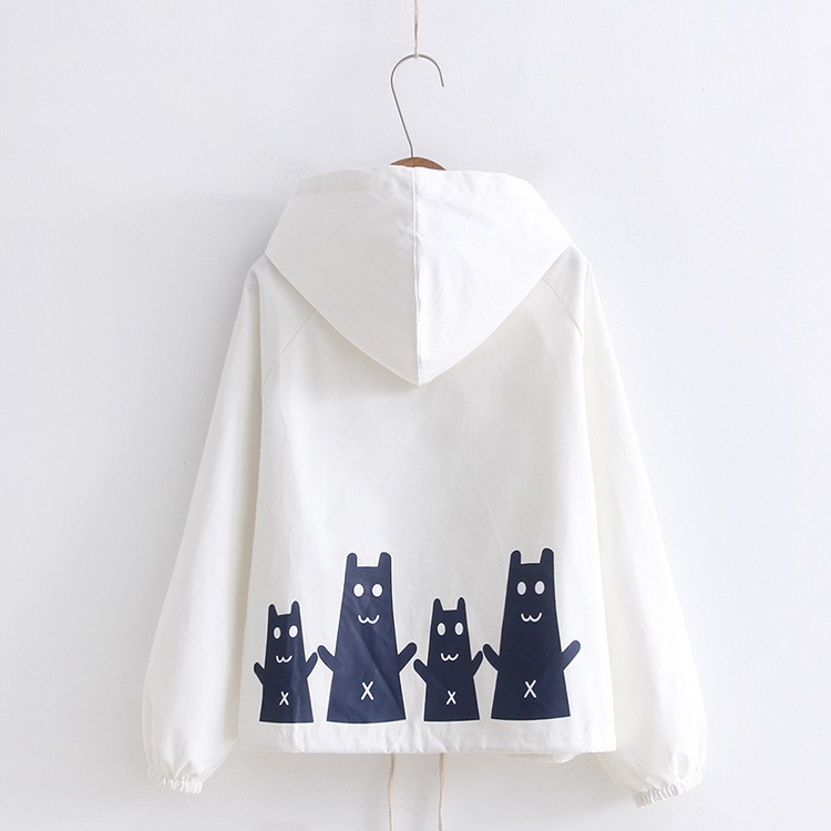 Áo khoác dù nam, nữ CNV146 hình 4 chú ma mèo ngộ nghĩnh A071
