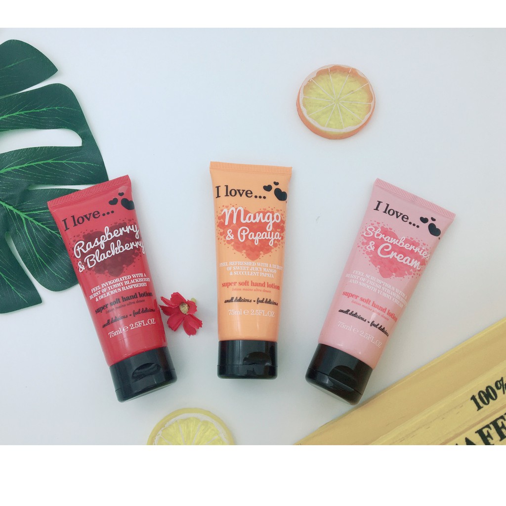 [Cực thơm] Kem dưỡng da tay siêu mềm I Love ▪️▪️▪️ 75ml - Super soft hand lotion