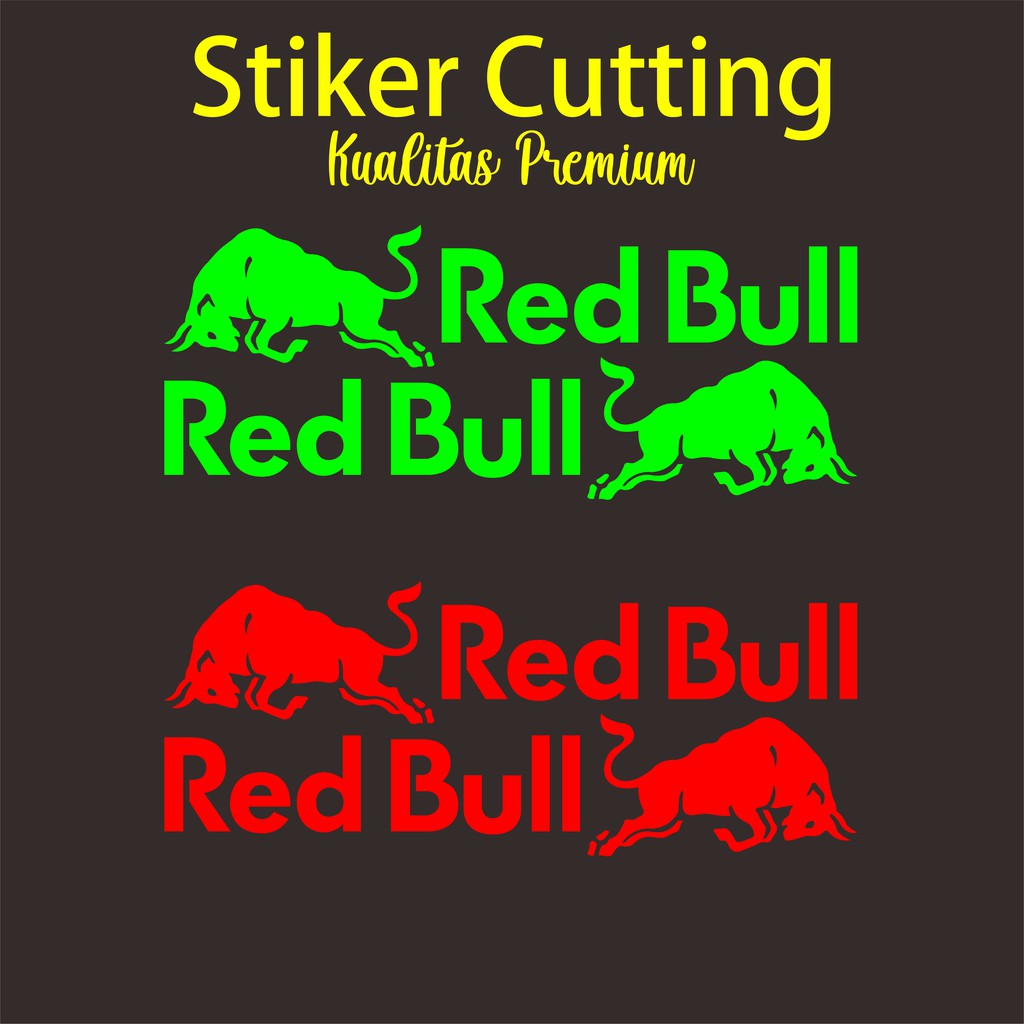 Miếng Dán Hình Red BULL Trang Trí Xe Mô Tô/Mũ Bảo Hiểm