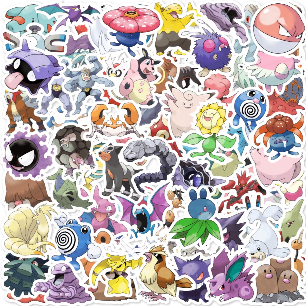 Bộ 160/80/40 Miếng Dán Hình Pokemon Trang Trí Điện Thoại/Notebook Chống Thấm Nước