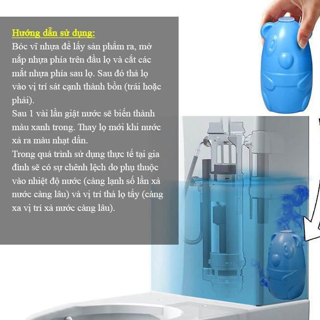 LỌ THẢ BỒN CẦU HÌNH CON  GẤU TIỆN LỢI GIÁ SIÊU RẺ ( 1 lọ) -DC4603