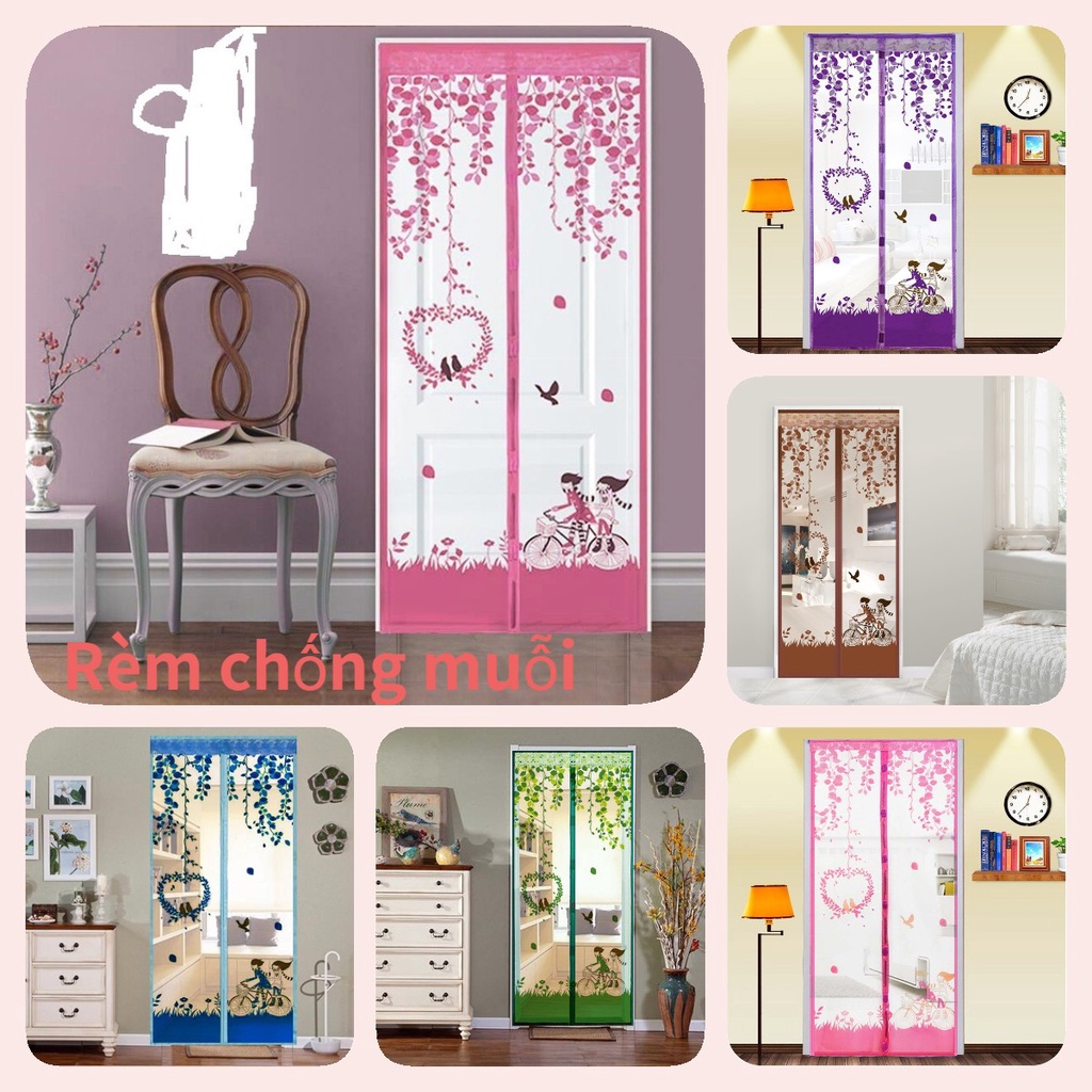 Rèm cửa chống muỗi gắn cửa từ tính 90/100 * 210cm tiện dụng