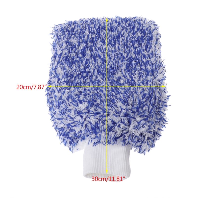 neva* Car Care Glove Plush Soft Microfibre Wash Mitt Microfiber Car Cleaning Detailing