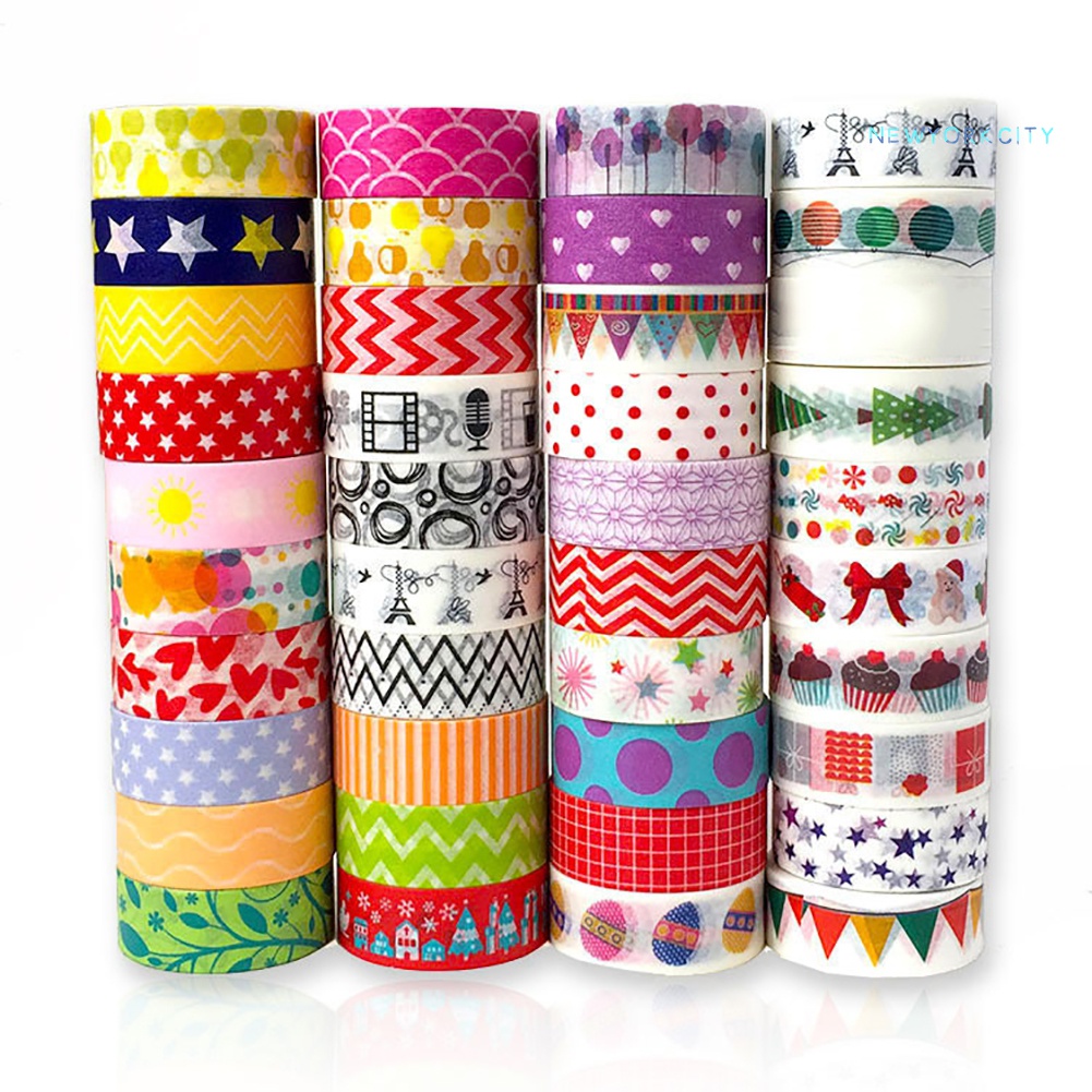 Cuộn Băng Dính Washi 500cm Họa Tiết Hoạt Hình Trang Trí Giáng Sinh