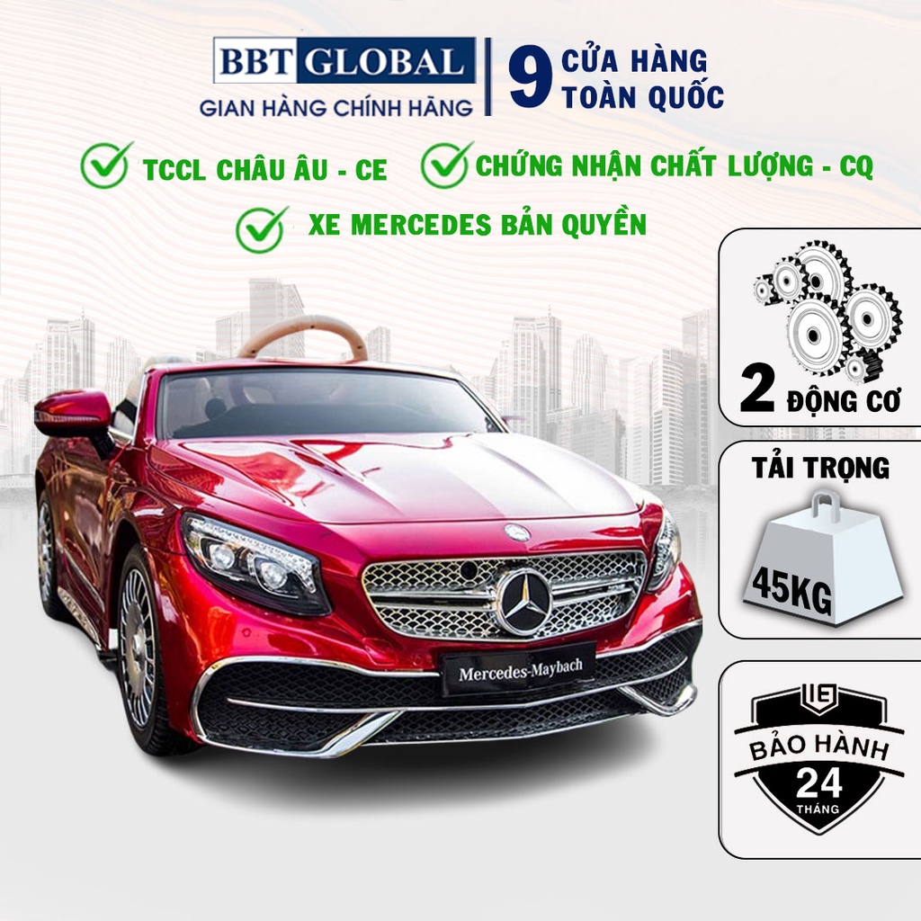 Xe ô tô điện trẻ em cao cấp BBT Global Mer cedes M A YB A C H S650